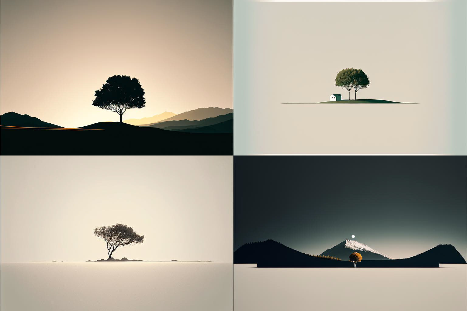 landscape, minimal