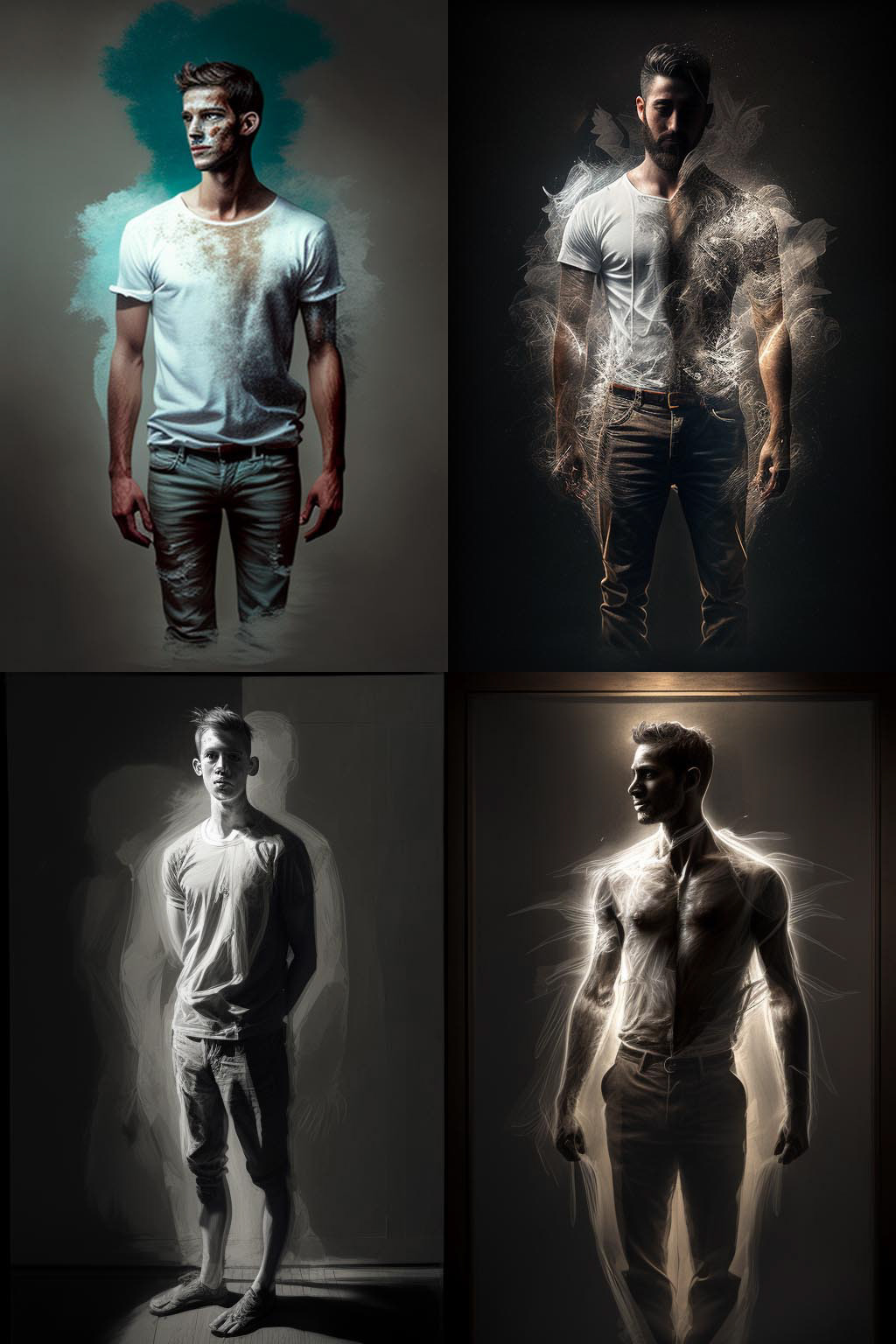 Portrait, full body visible