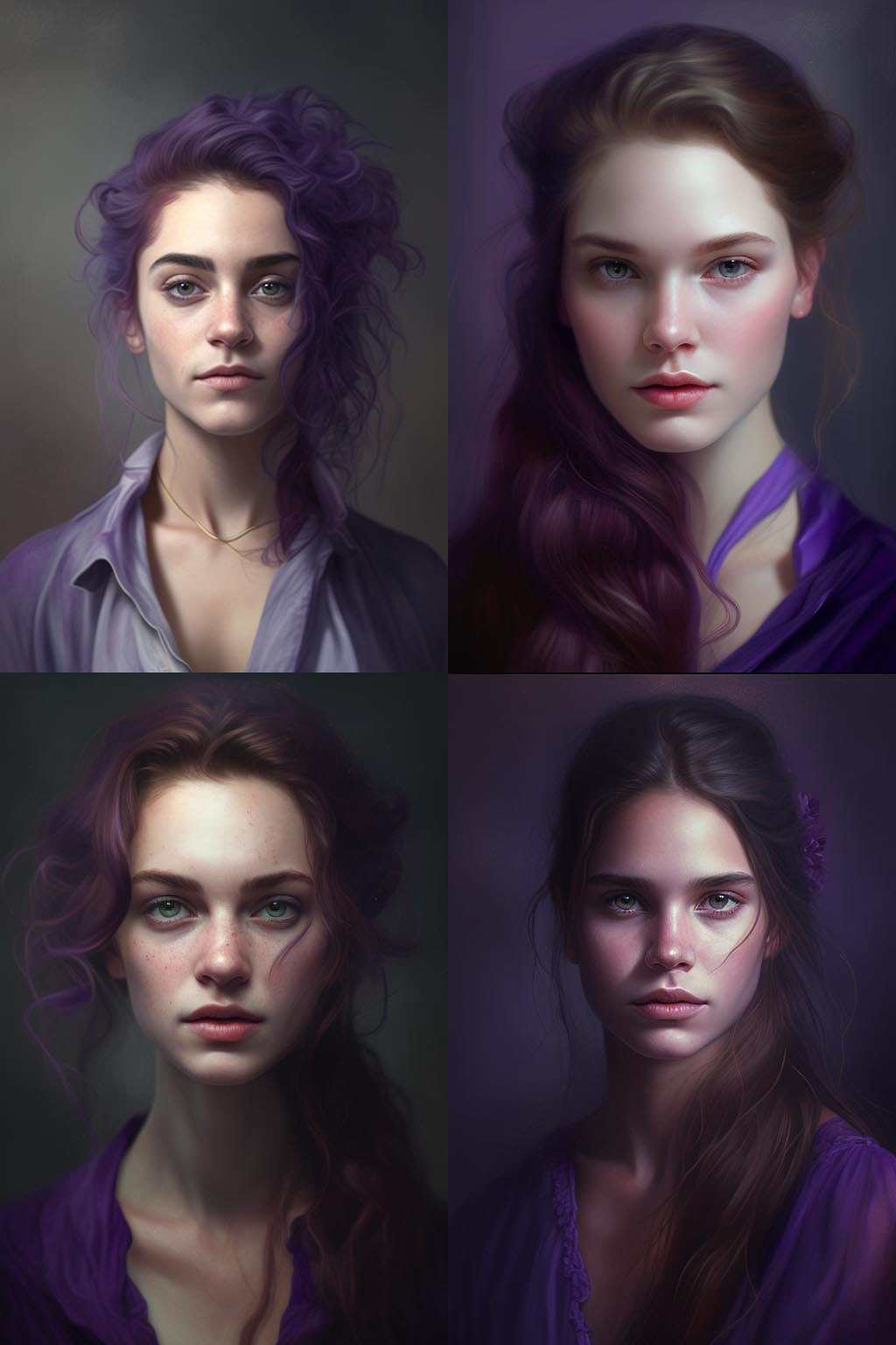 Portrait, violet