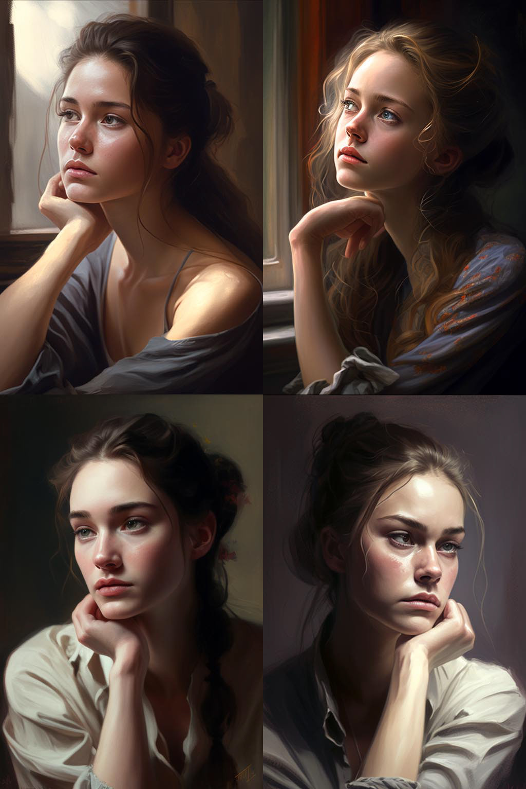 Portrait, Thoughtful Pose