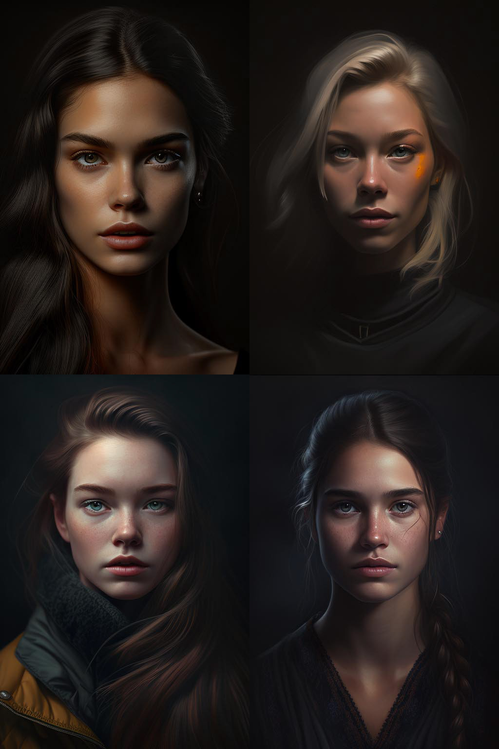 Portrait, dark mode