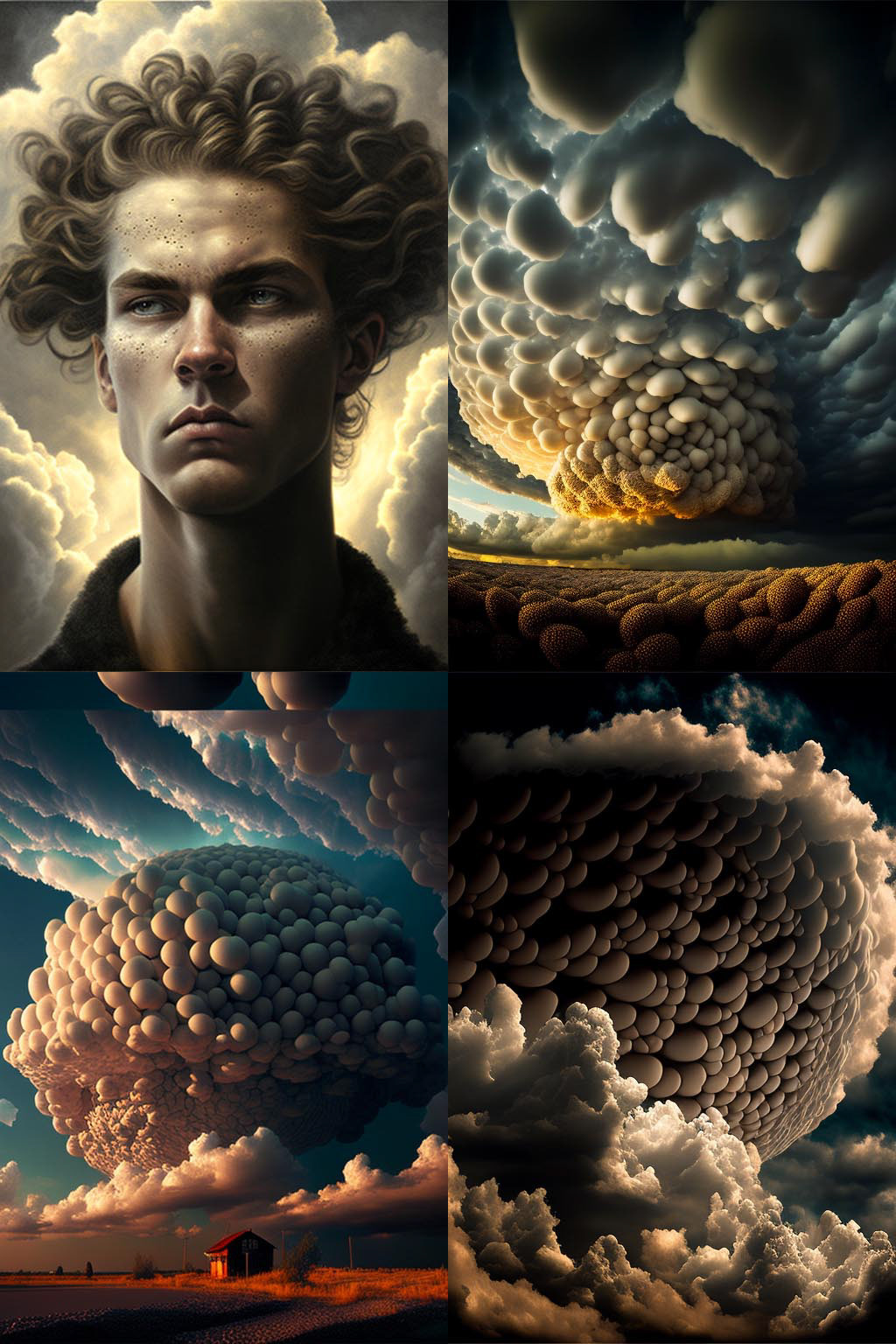 portrait, mammatus clouds