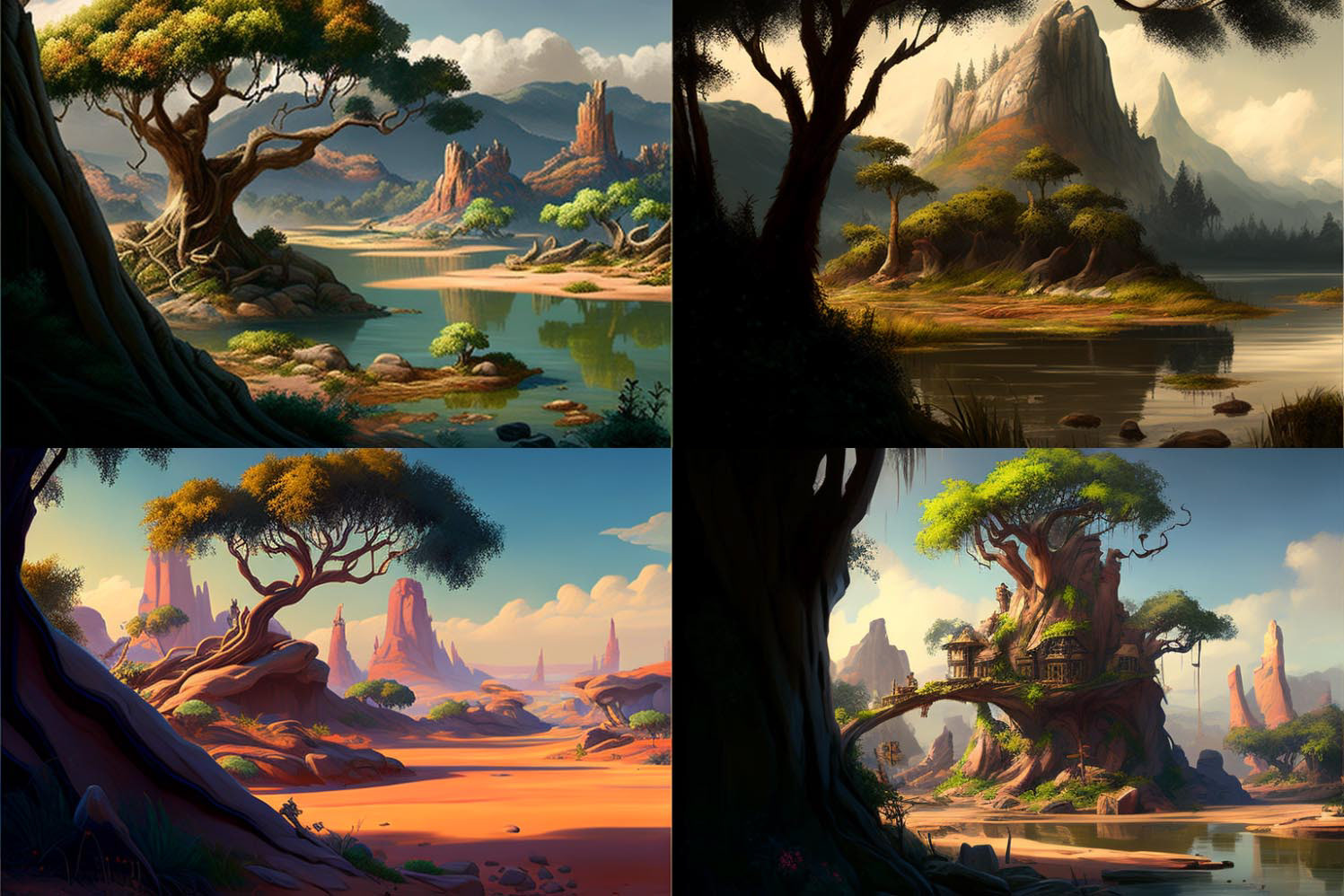 landscape, disney style