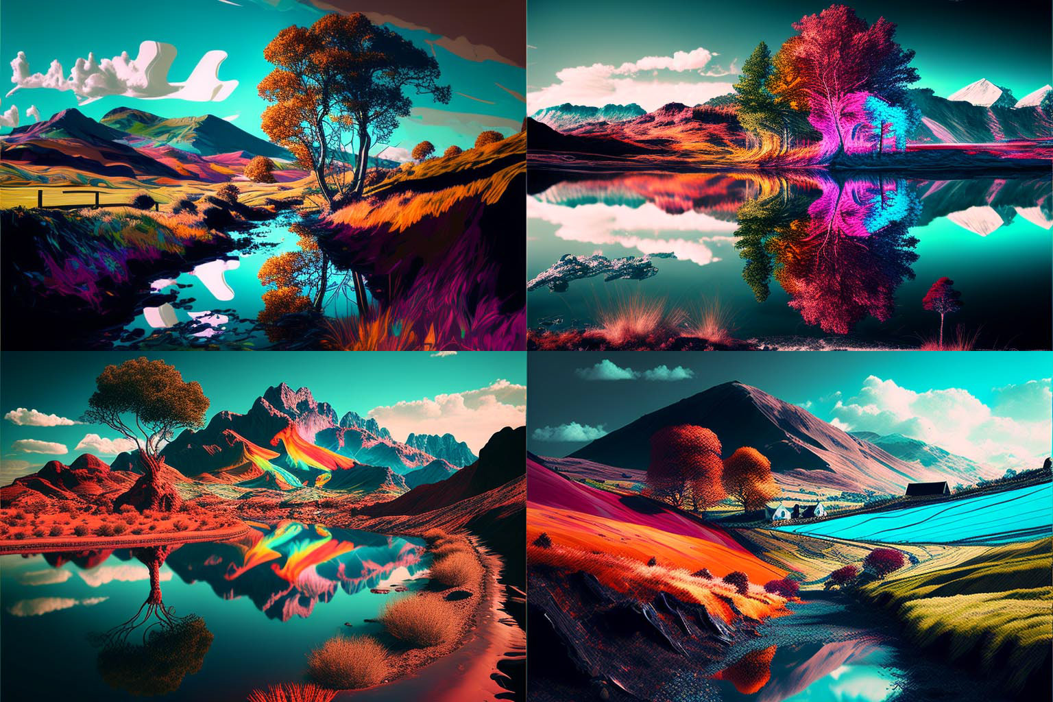 landscape, chromatic aberration