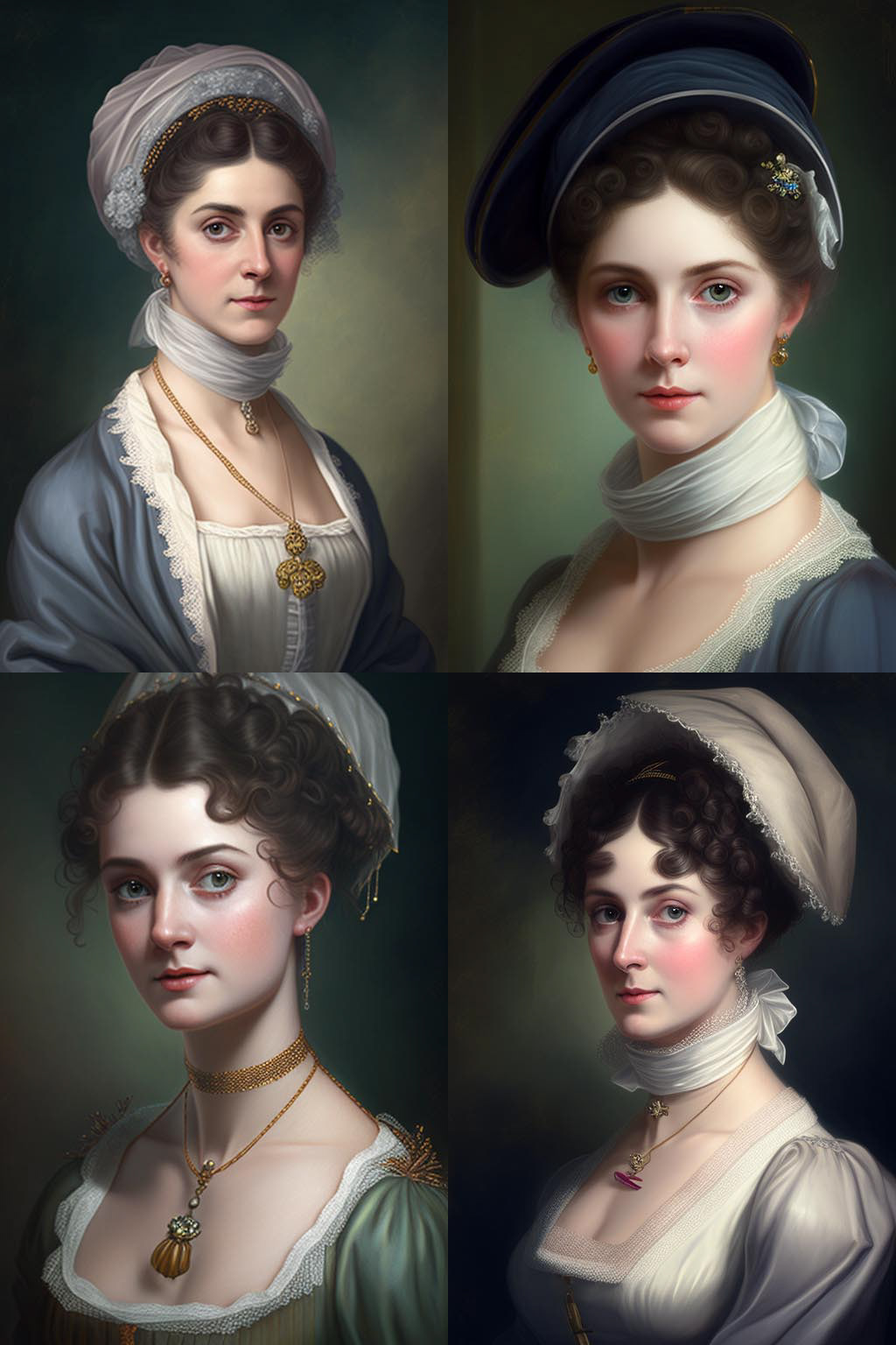 Portrait, Regency Fashion style