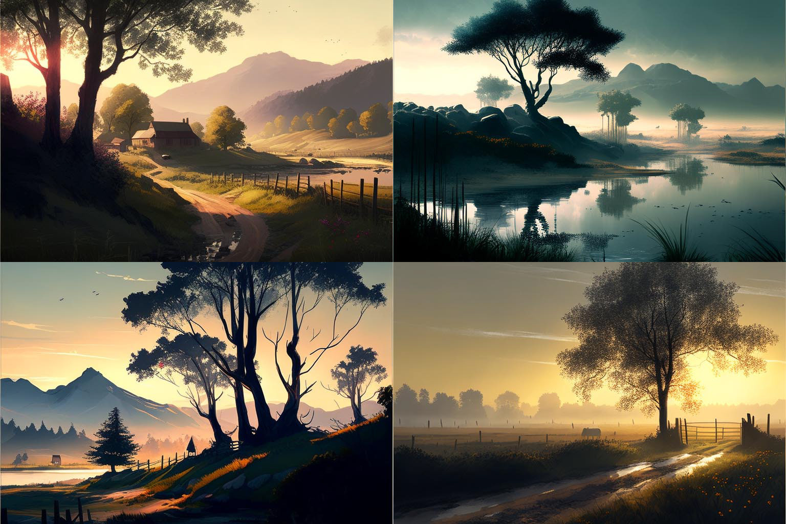 landscape, morning