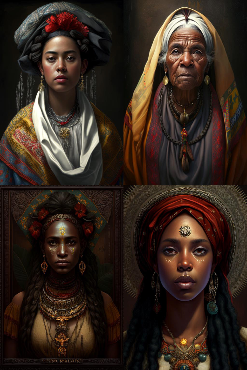 Portrait, santeria holy woman