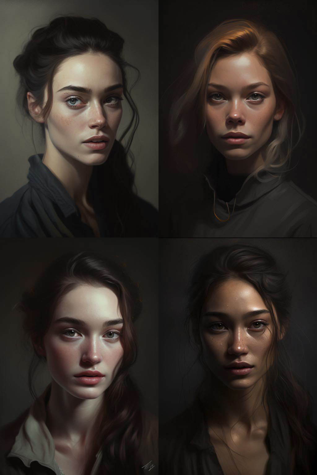 Portrait, muted dark tones