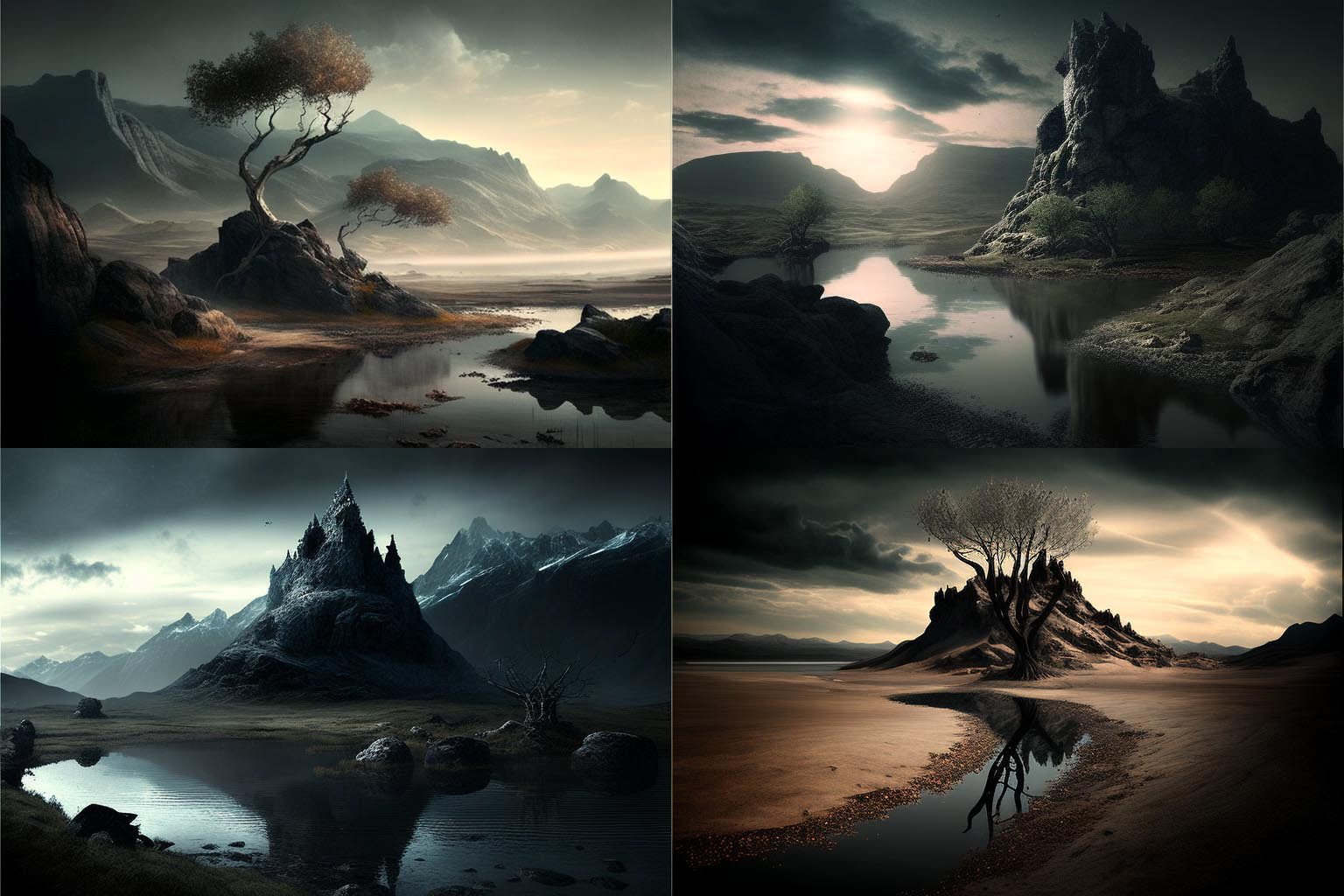 landscape, tenebrose