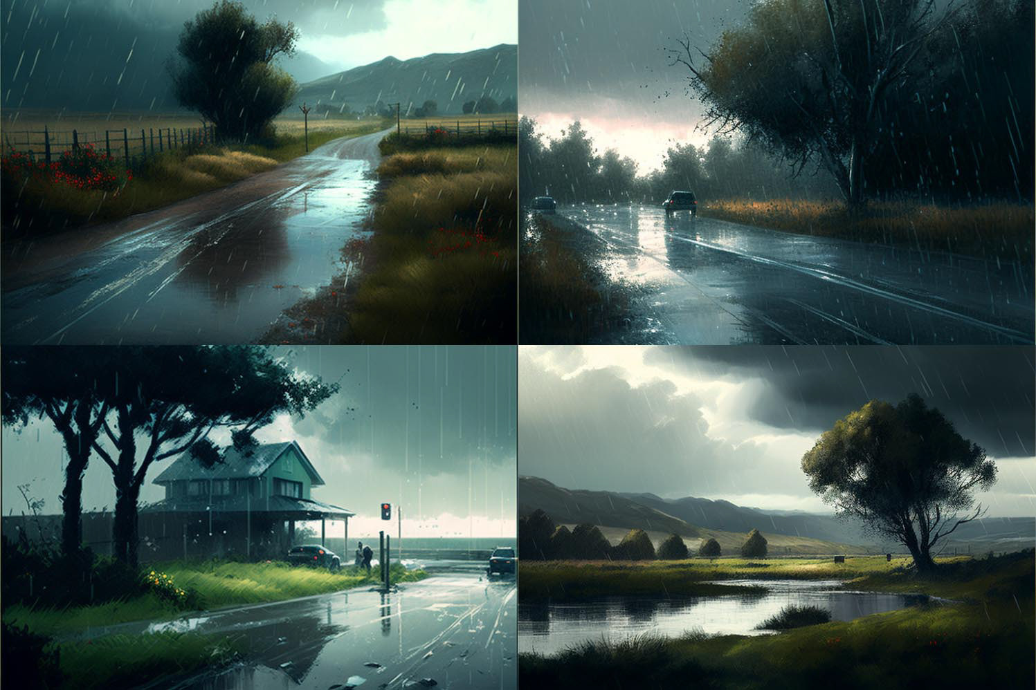 Landscape, Rain