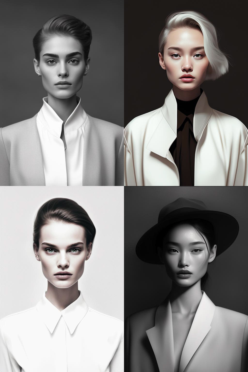 Portrait, Minimalist fashion style