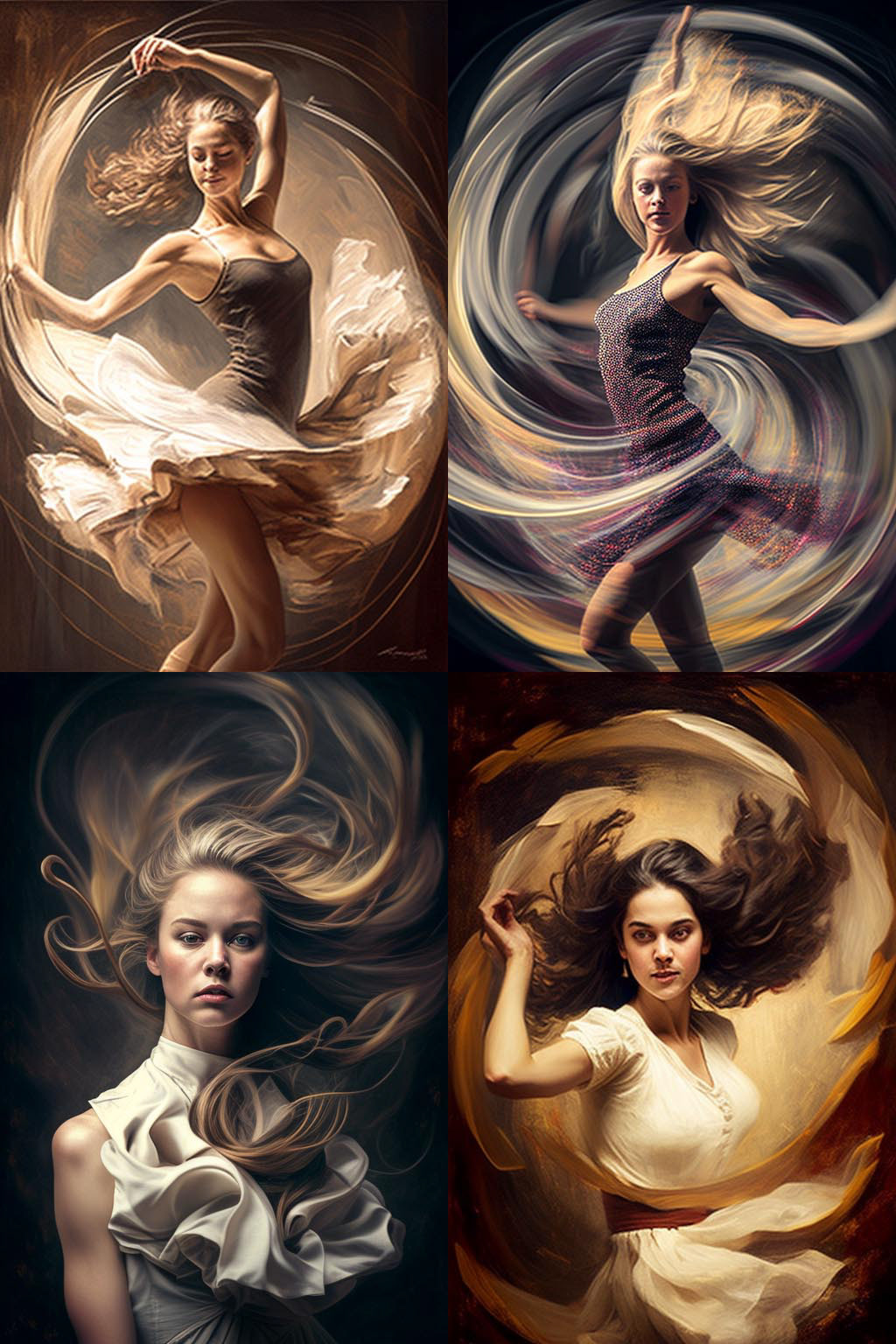 Portrait, Twirl Pose