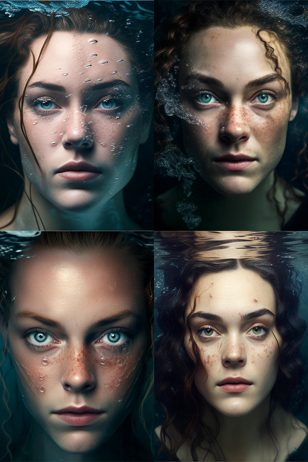 portrait, underwater shot