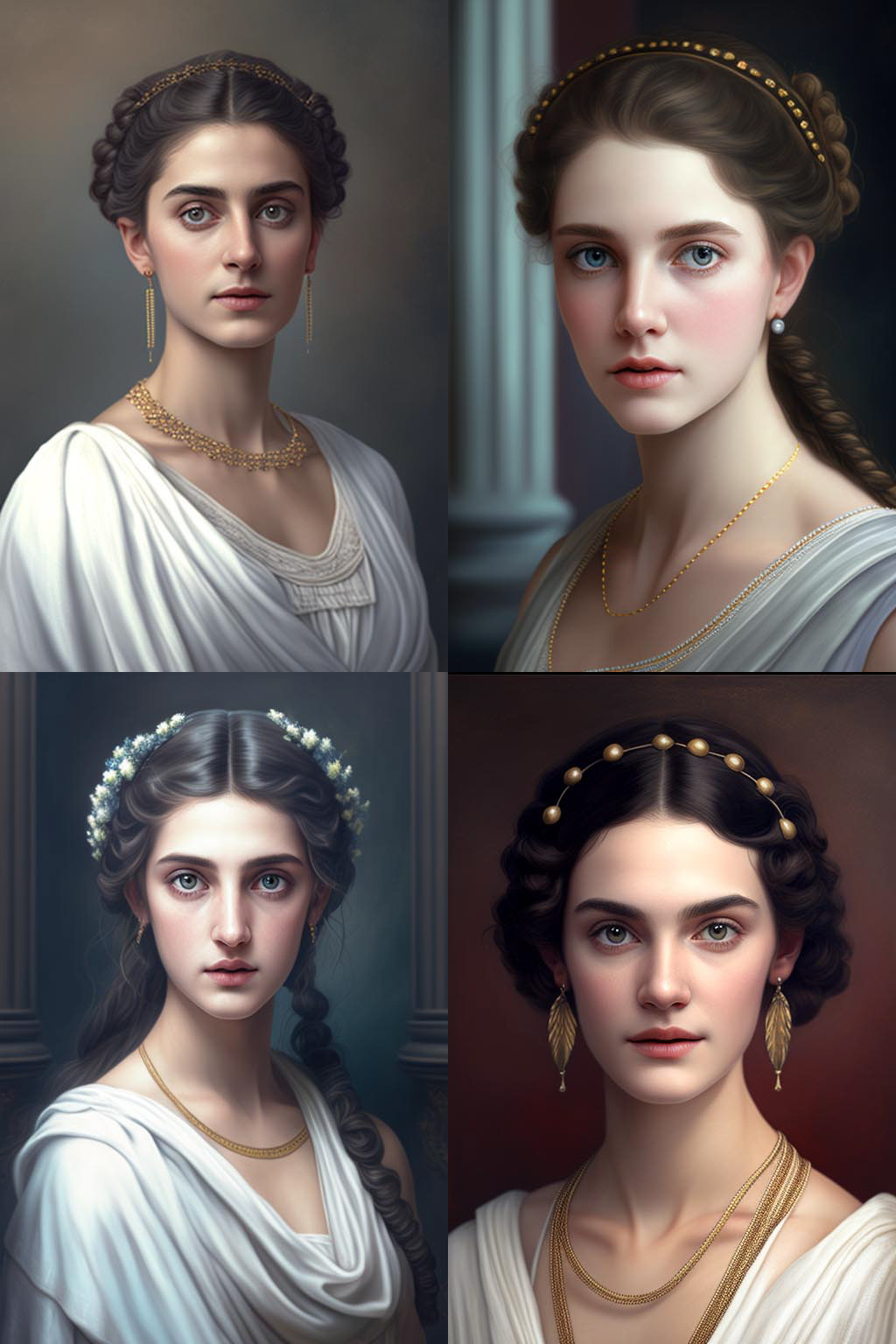 Portrait, Classical Greek fashion style