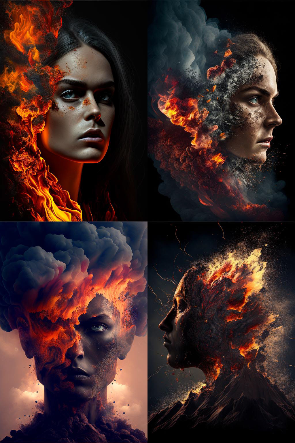 portrait, Eruption