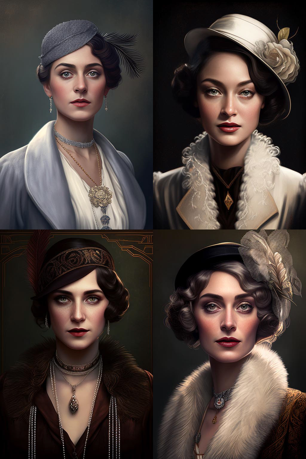 Portrait, Roaring Twenties fashion style