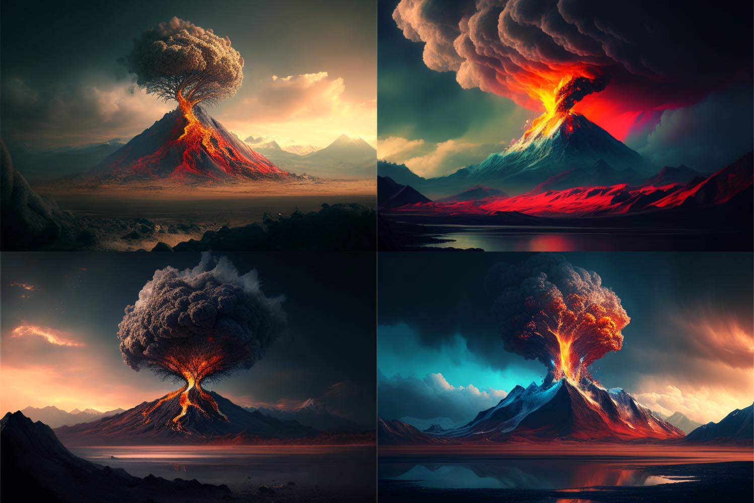 Landscape, Eruption