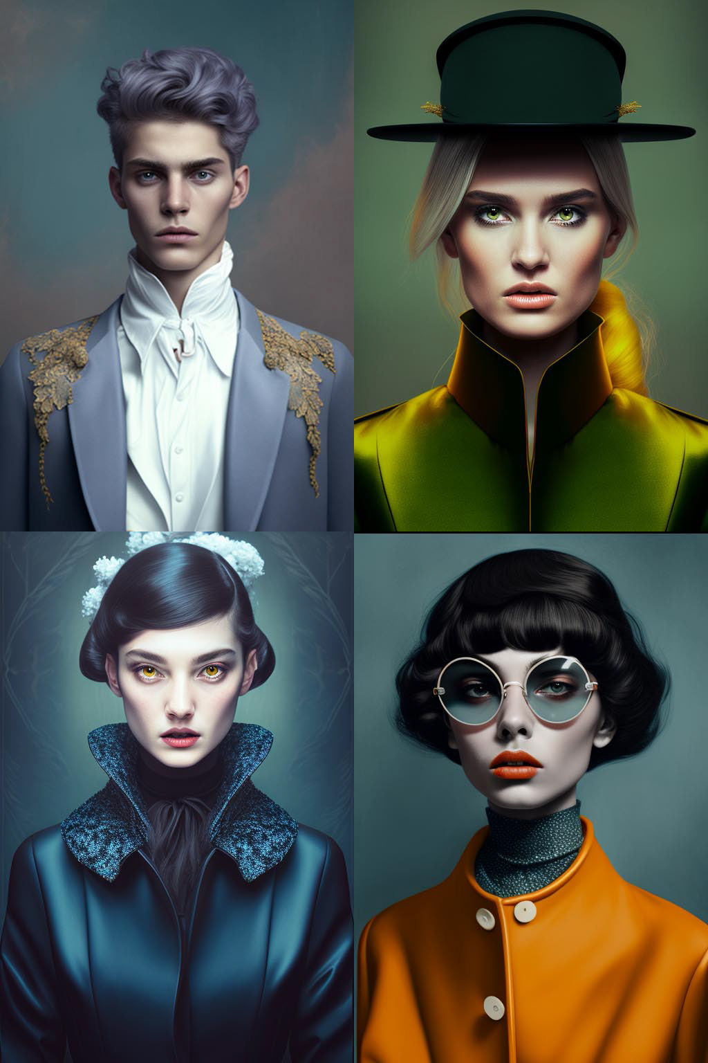 Portrait, Purism fashion style