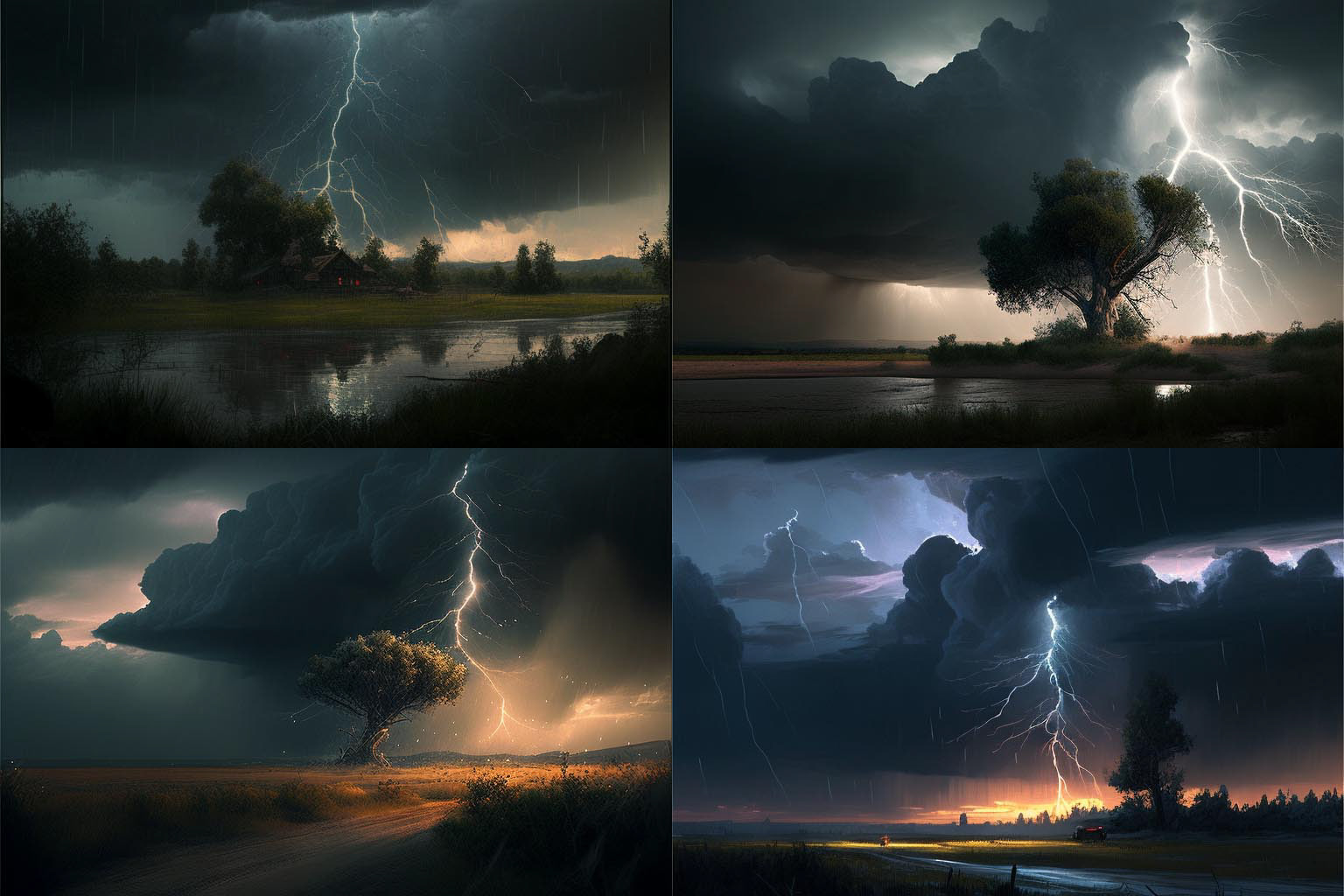 landscape, thunderstorm