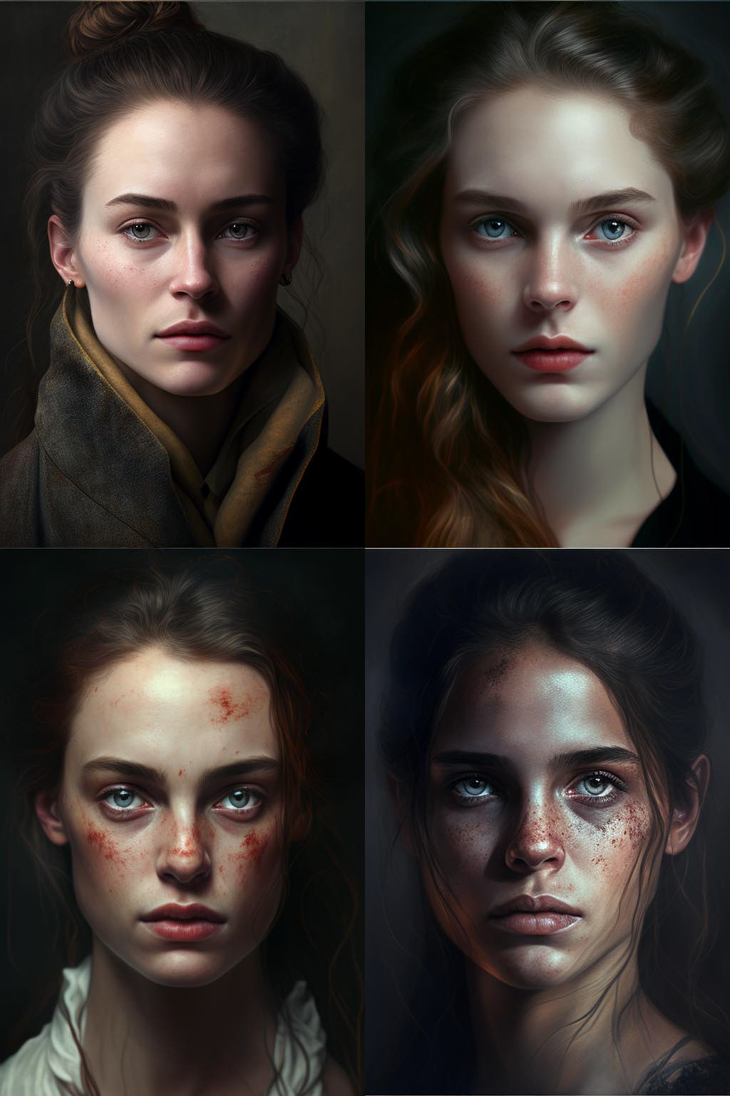 portrait, tenebrose