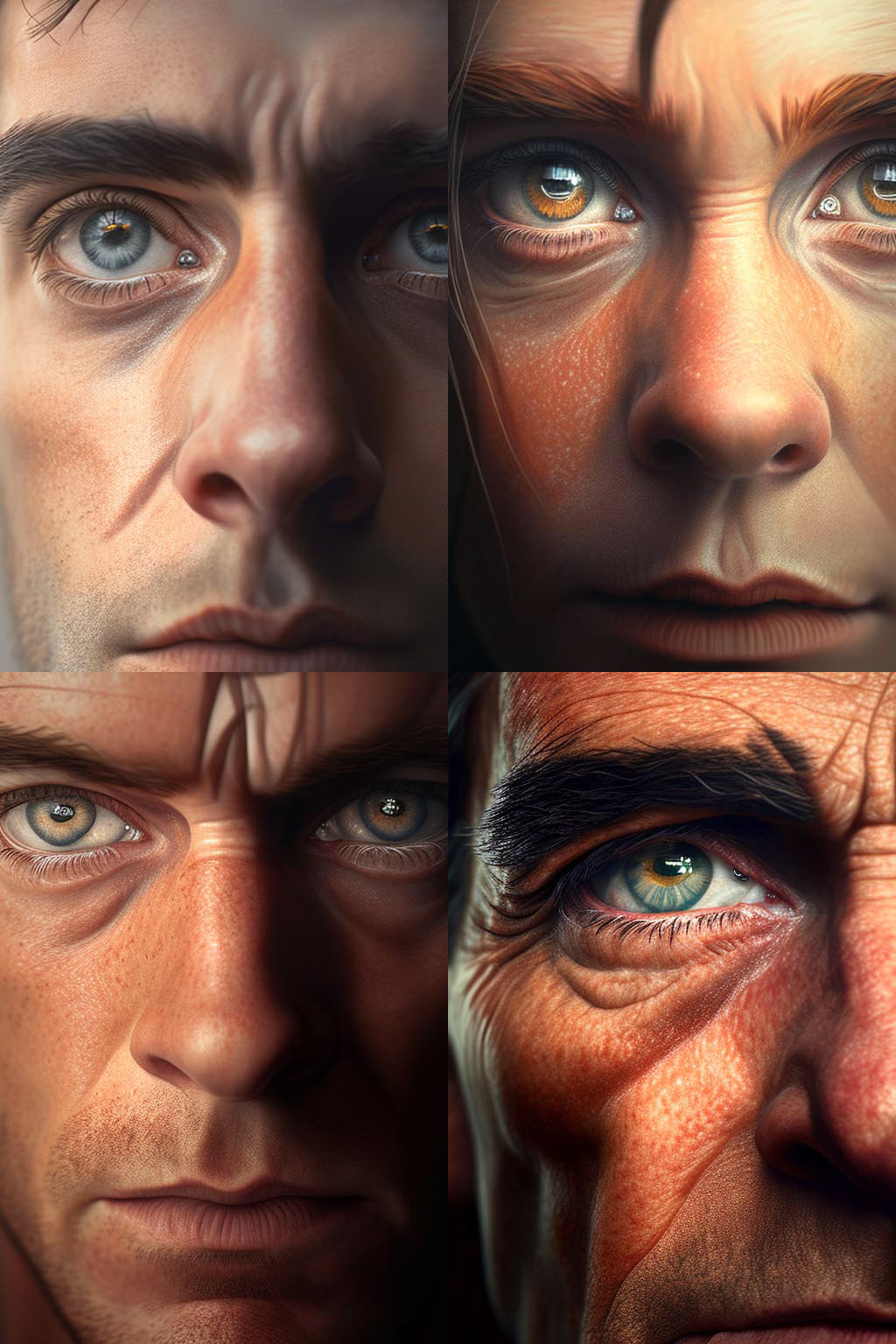 Portrait, extreme close-up