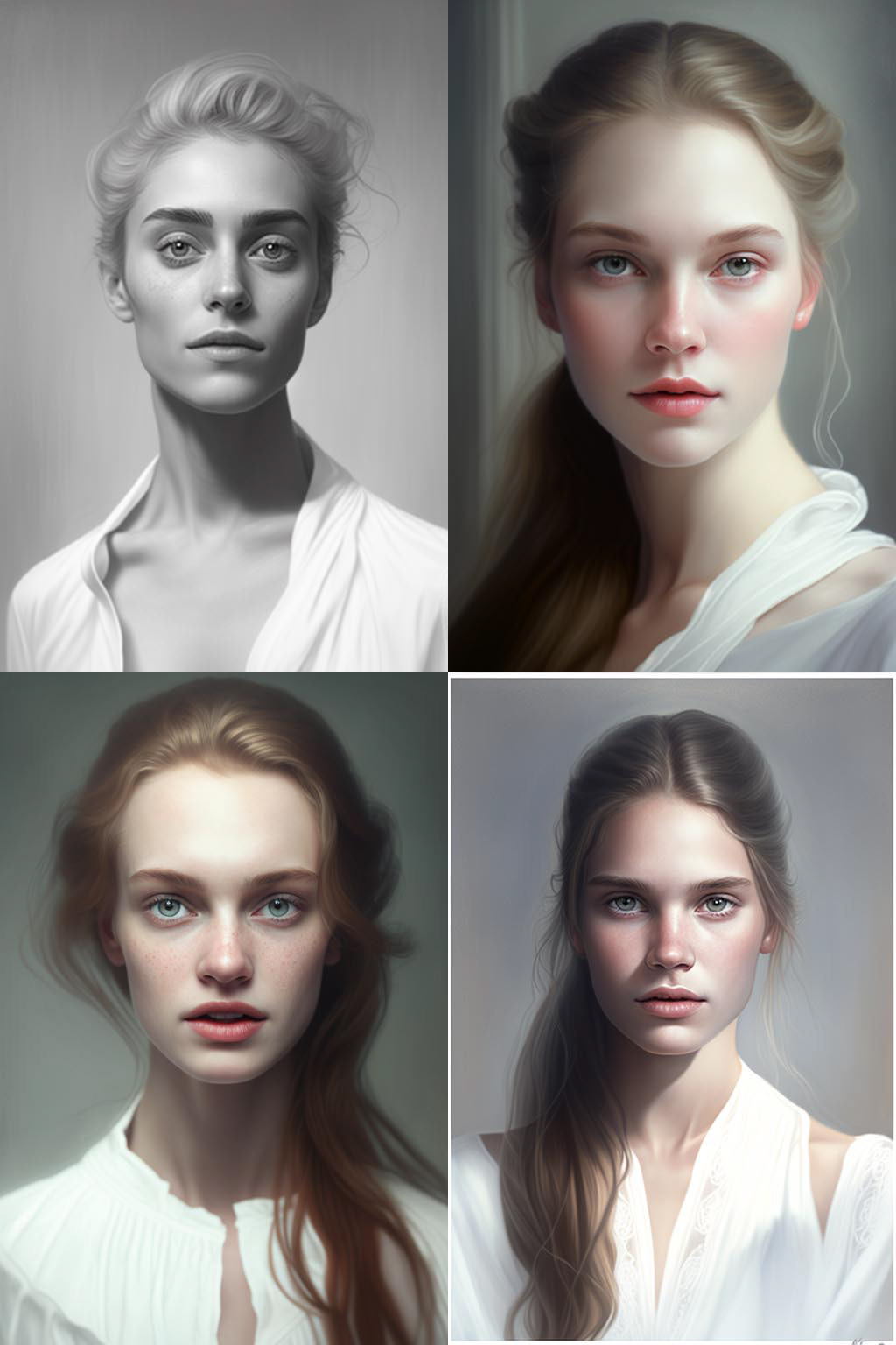 Portrait, white