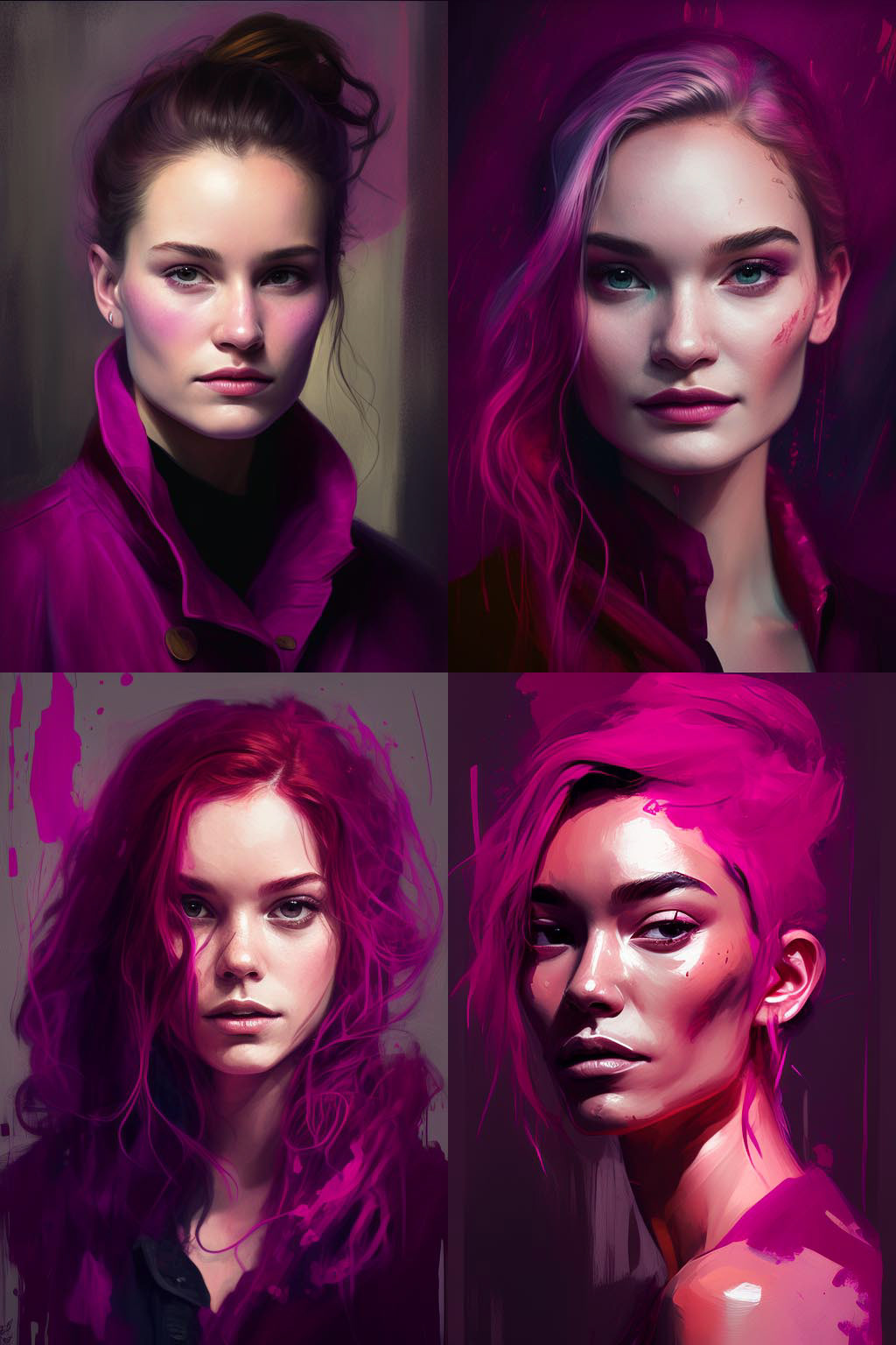 Portrait, magenta
