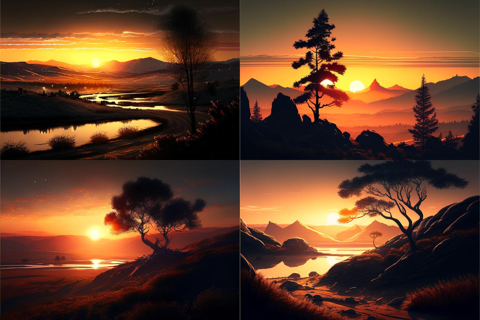 landscape, sunrise