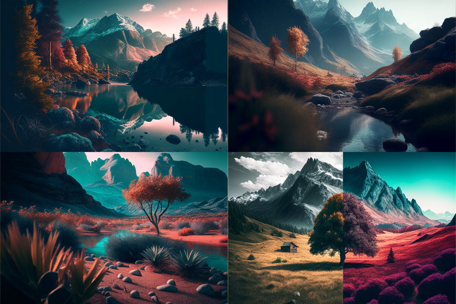 landscape, color grading