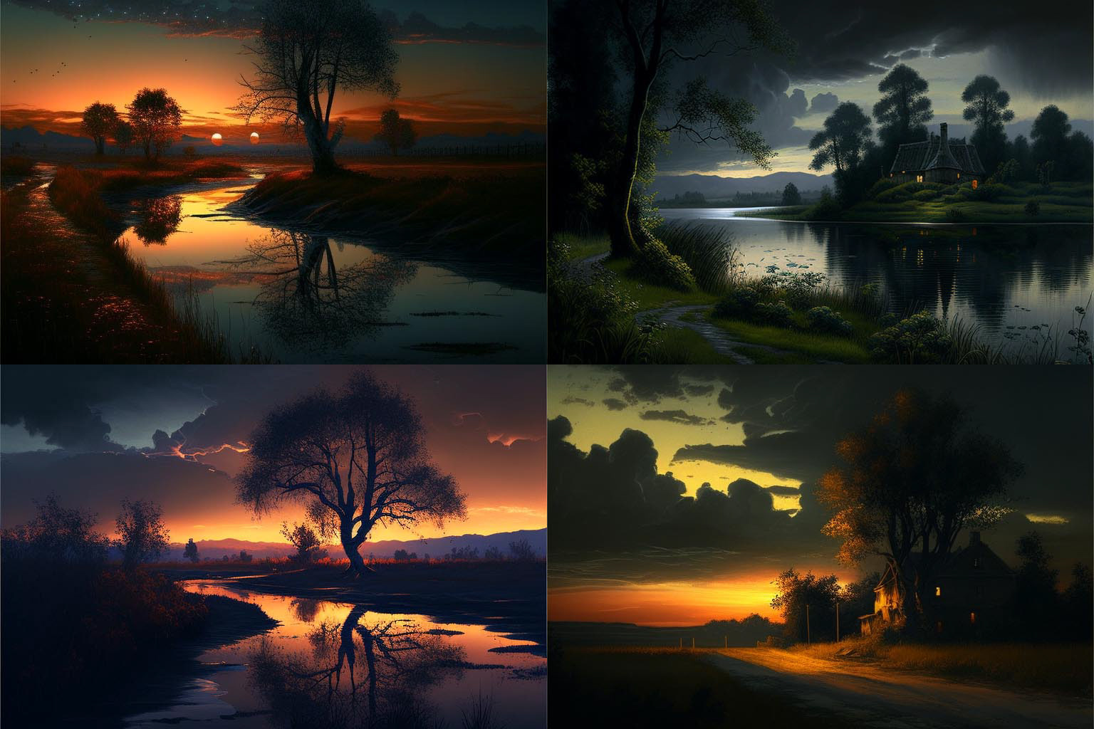 landscape, evening