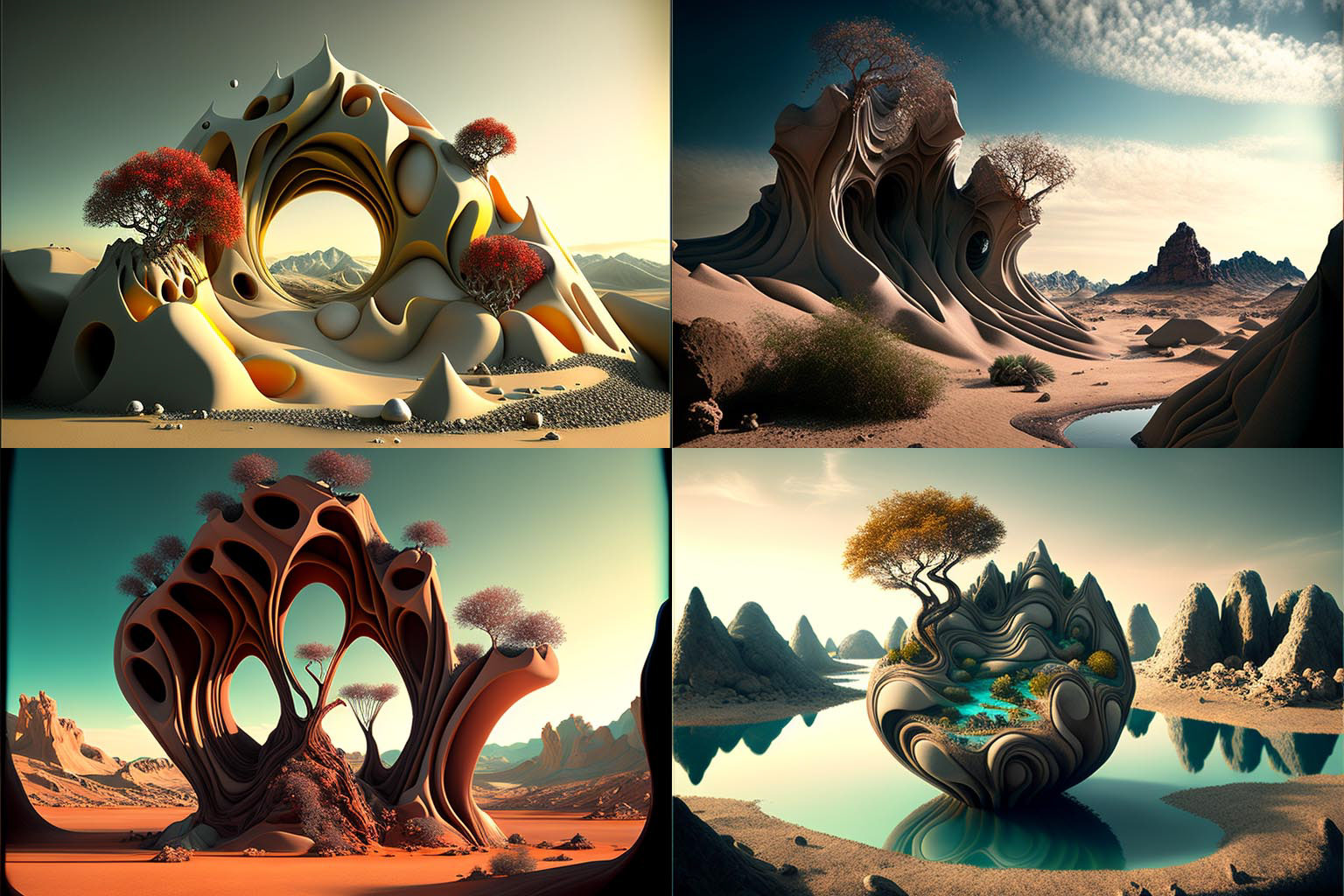 landscape, biomorphic