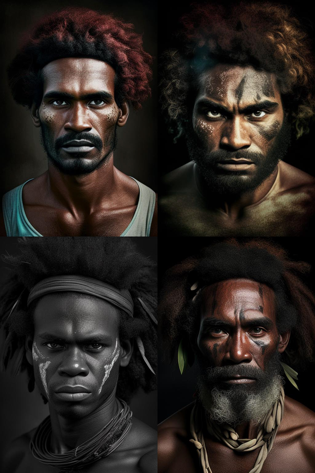 portrait, melanesian