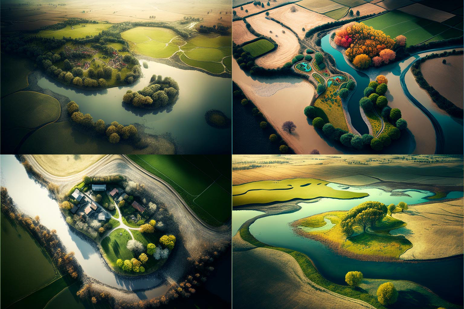 landscape, Aerial shot