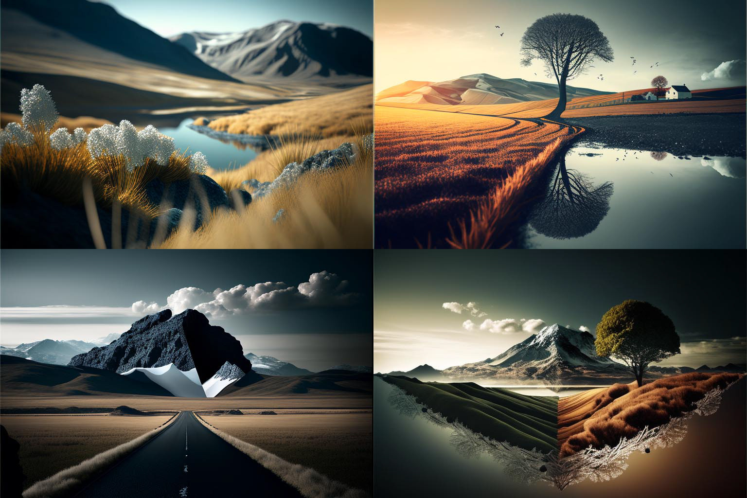 landscape, sharp focus