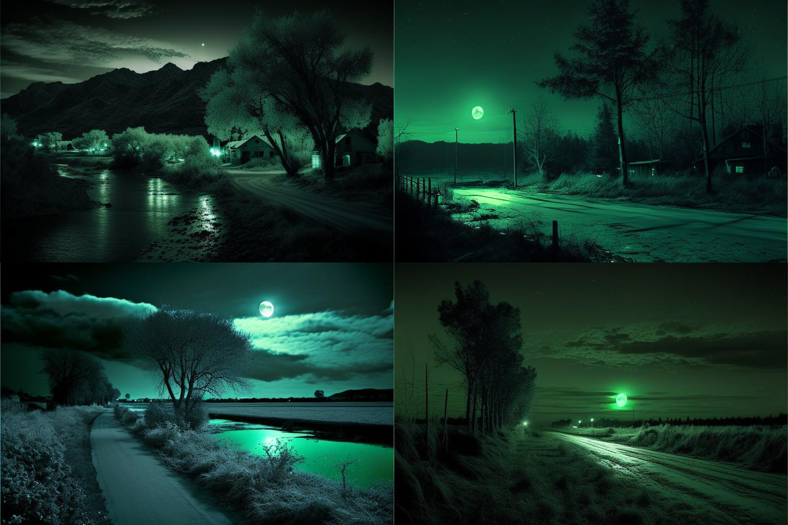 landscape, Night Vision
