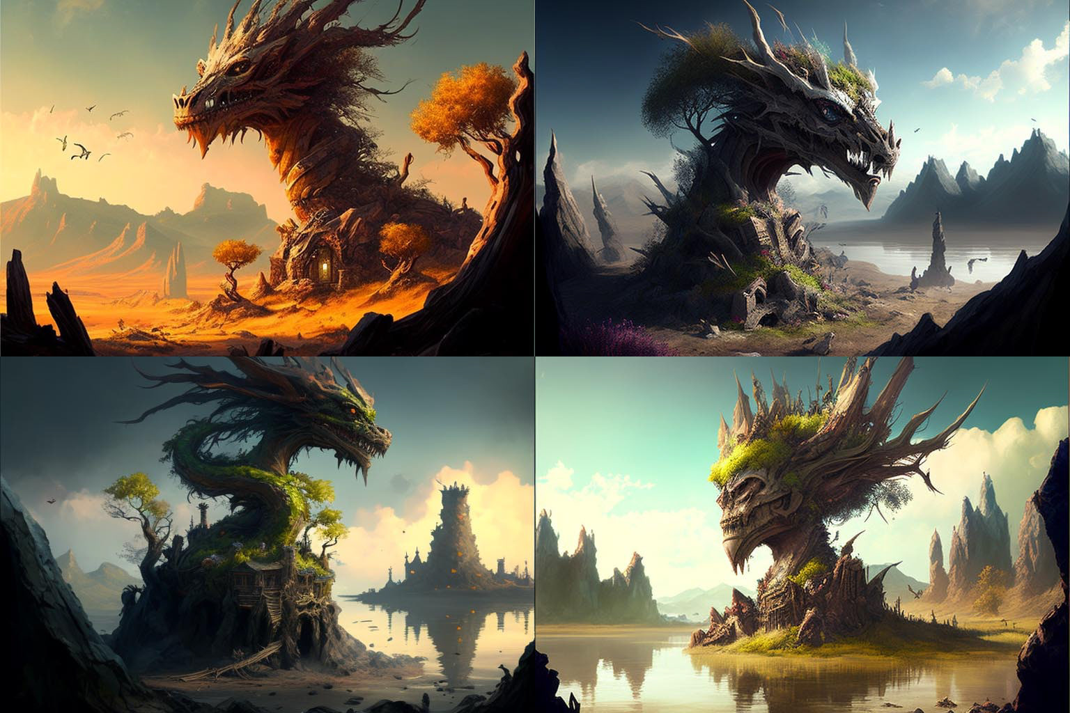 landscape, dragonpunk