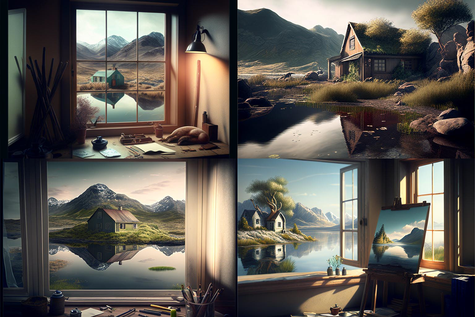 landscape, studio shot