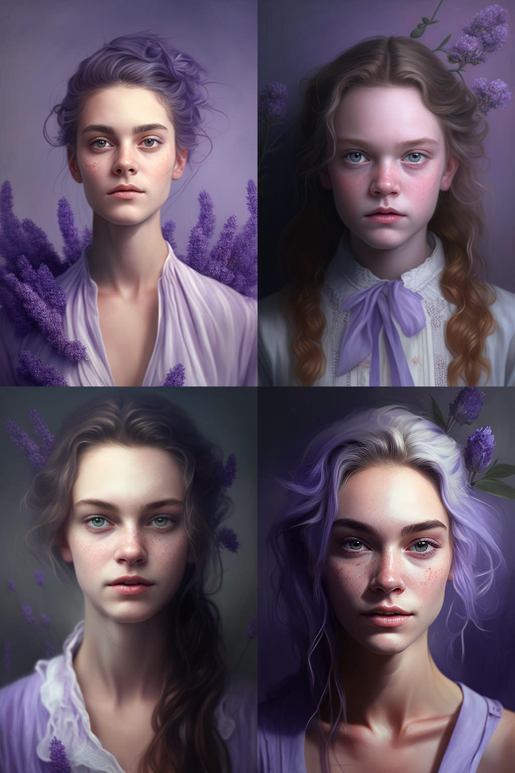 Portrait, lavender