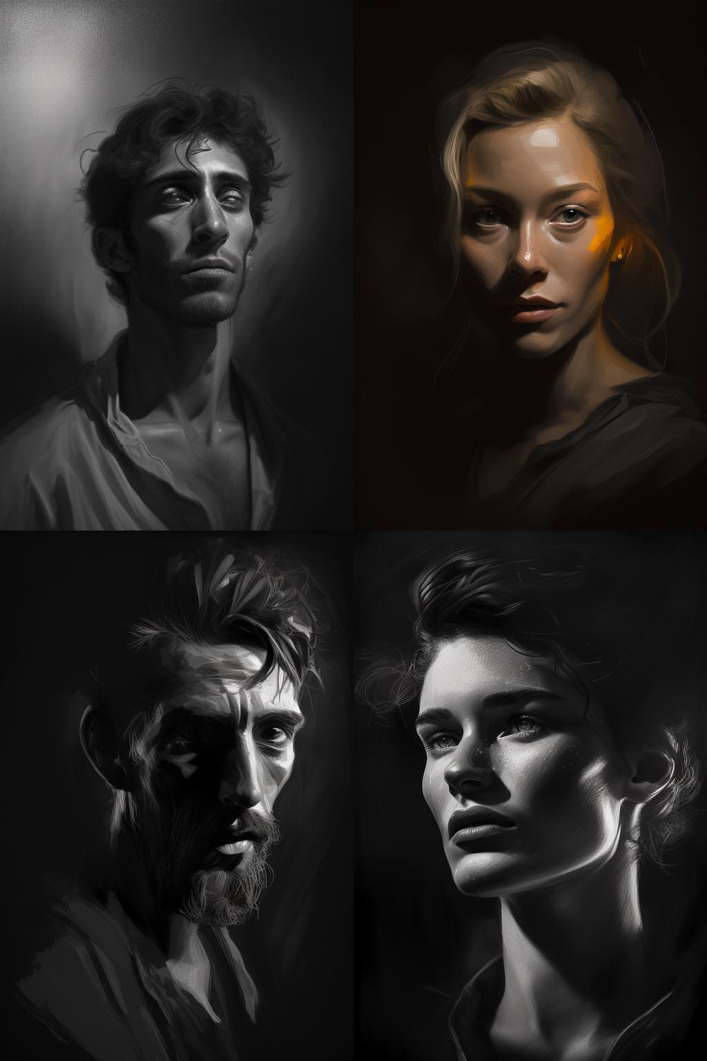 Portrait, chiaroscuro