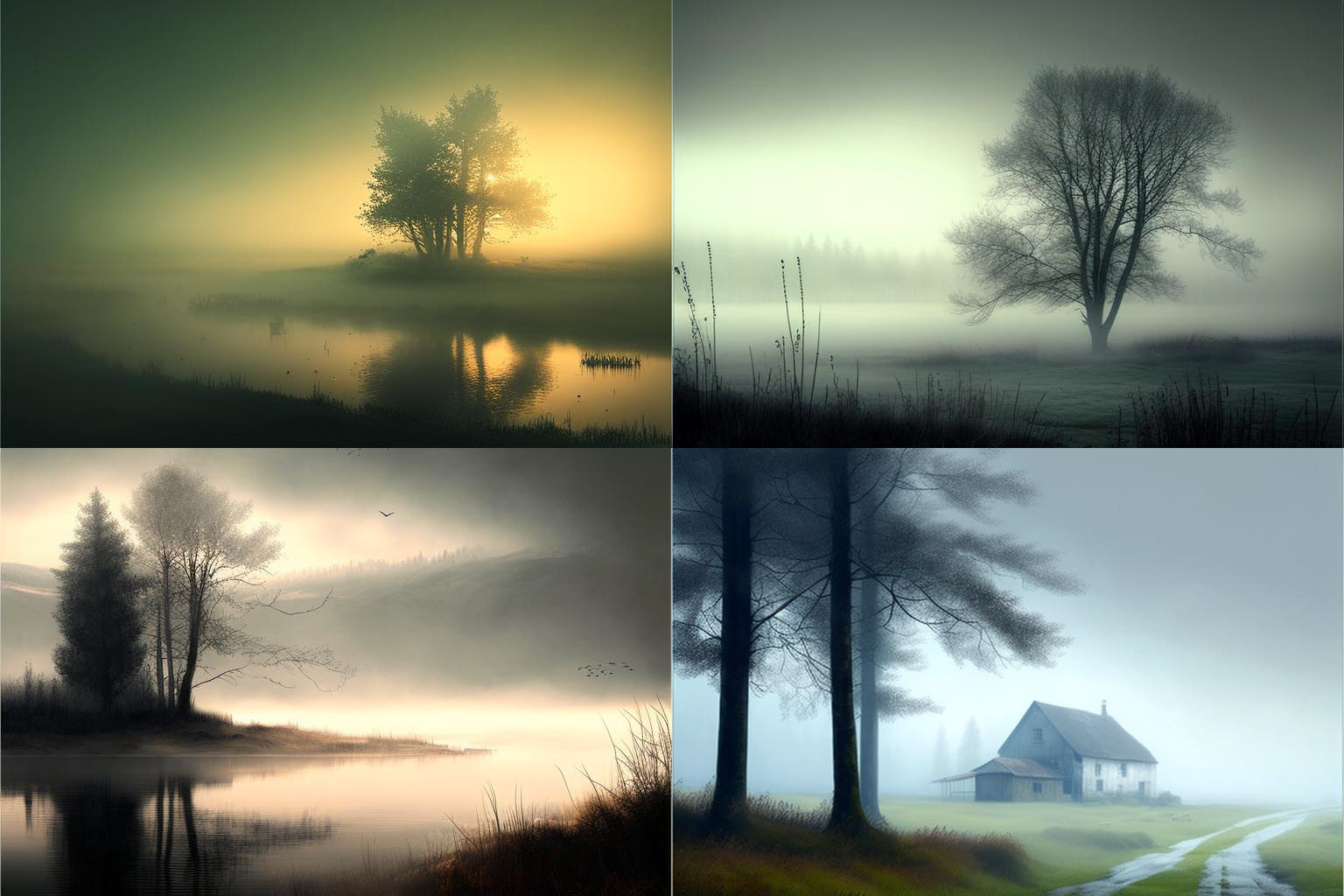 landscape, fog
