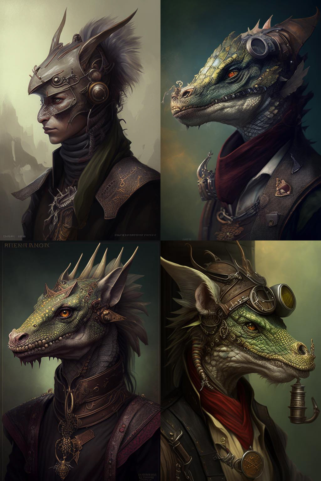 Portrait, dragonpunk