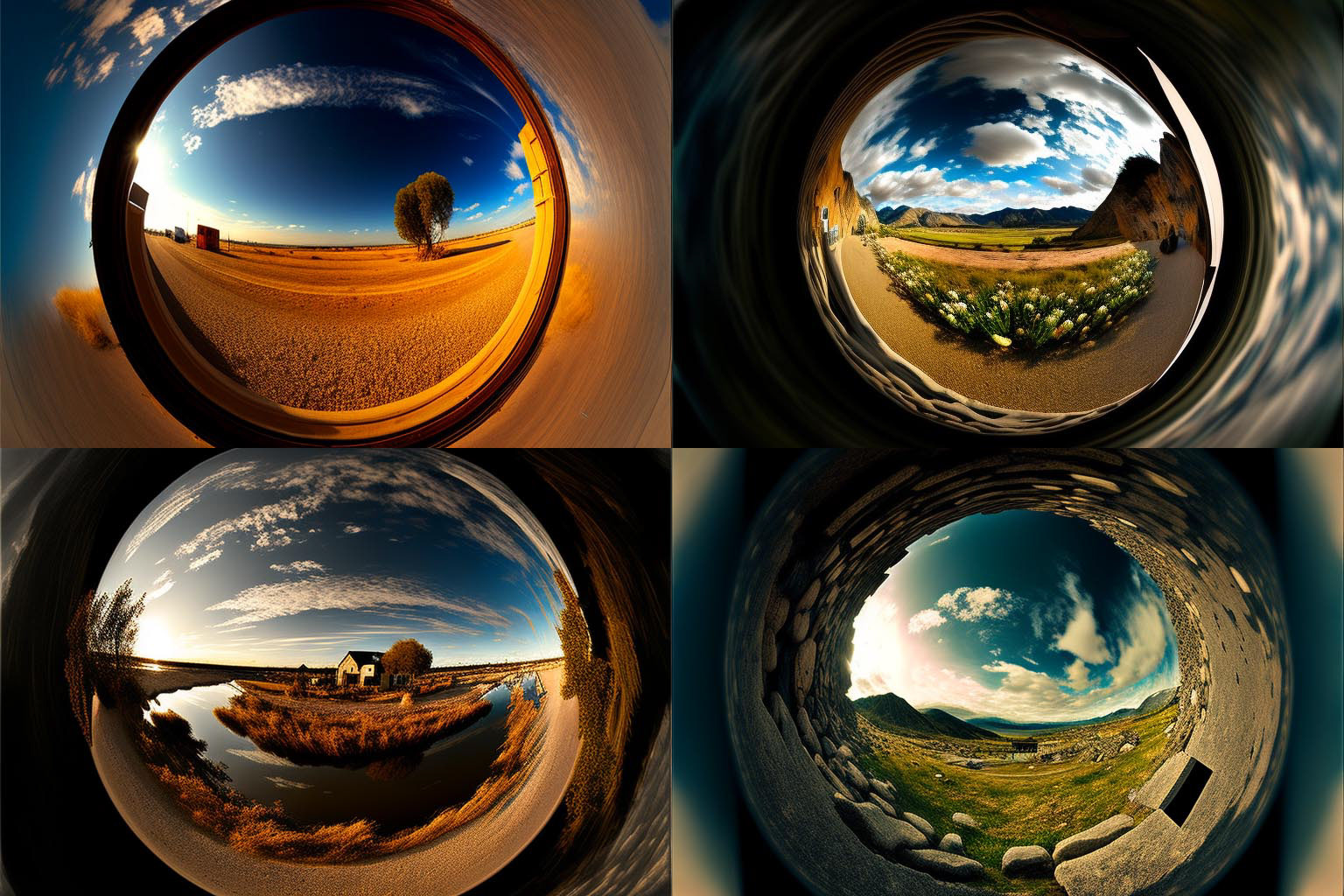 landscape, Fisheye Lens