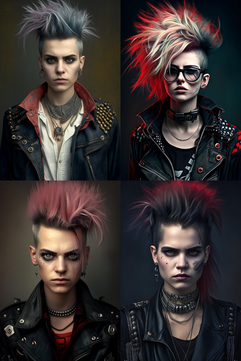 Portrait, Punk fashion style