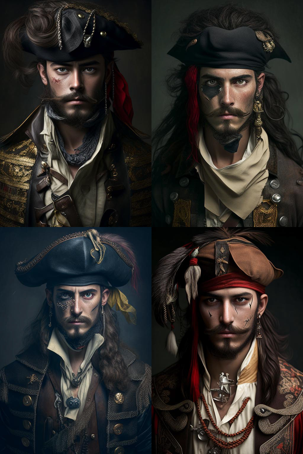 Portrait, pirate fashion style
