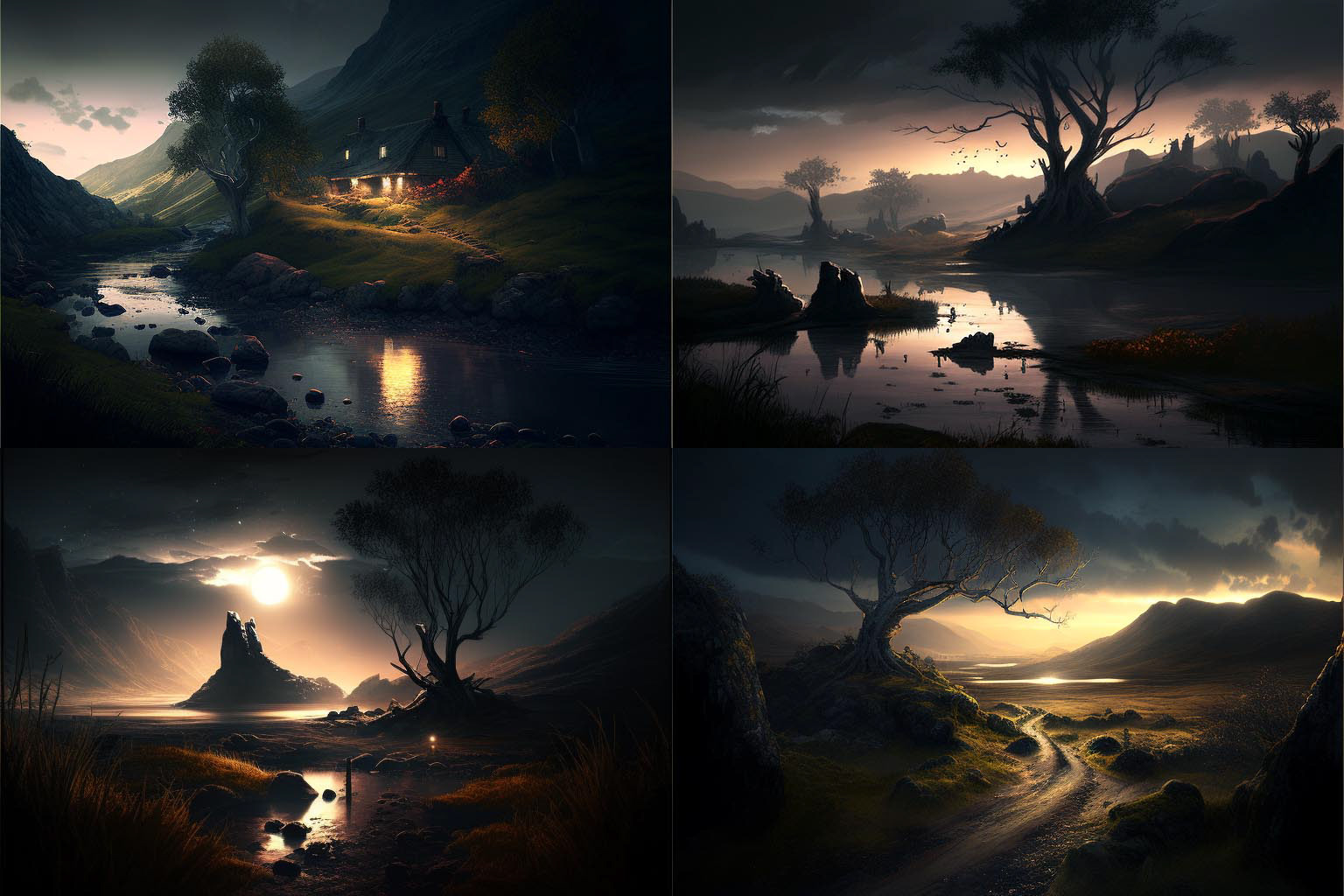 landscape, Hard Lighting