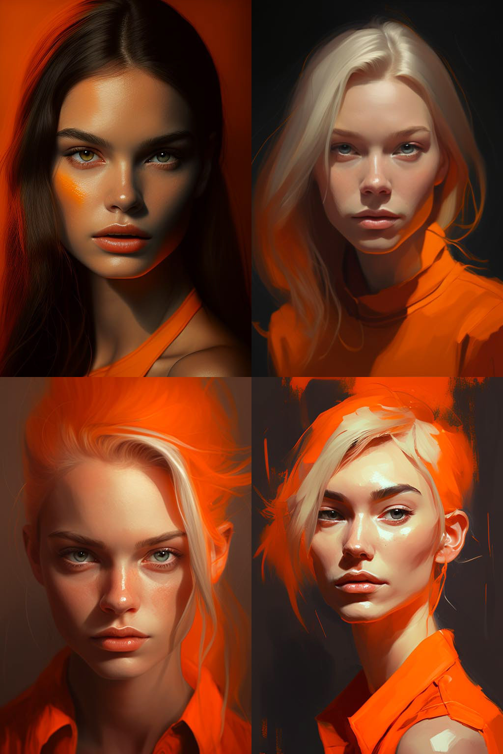 Portrait, orange