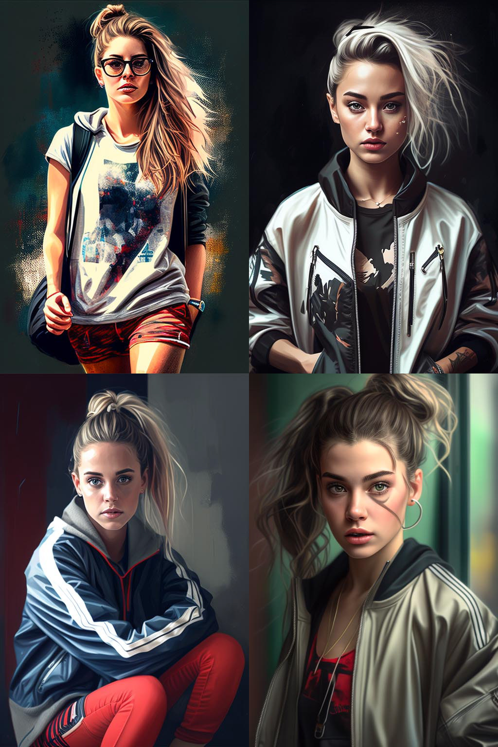 Portrait, Athleisure fashion style