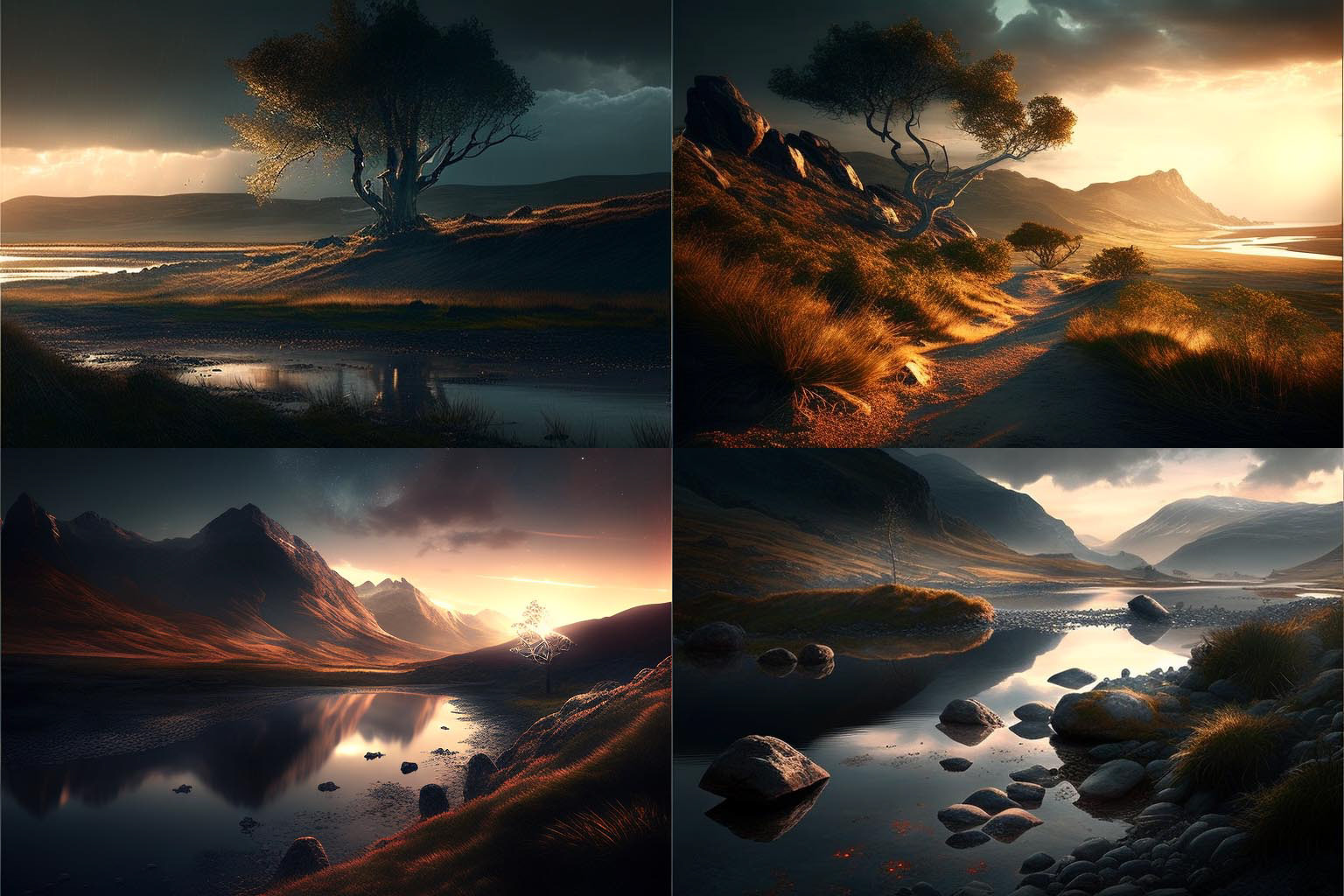 landscape, Scattering Lighting