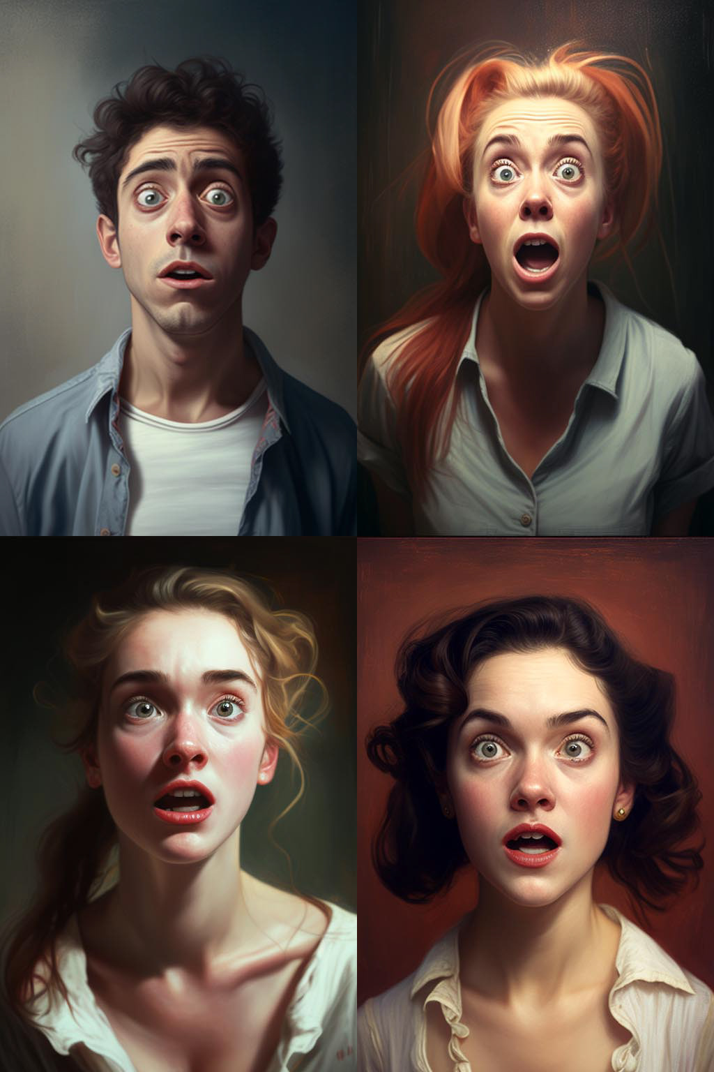 Portrait, Surprise Pose