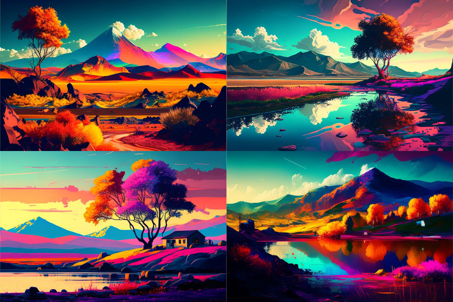 landscape, colorful